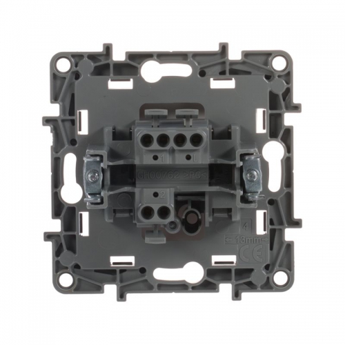 Механизм переключателя 1-кл. СП Etika 10А IP20 250В 10AX безвинт. зажимы бел. Leg 672205 672205