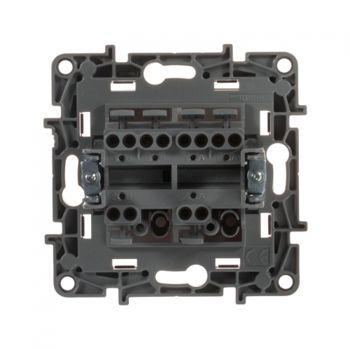 Механизм переключателя 2-кл. СП Etika Plus 10А IP20 250В 10AX безвинт. зажимы сл. кость Leg 672312 672312