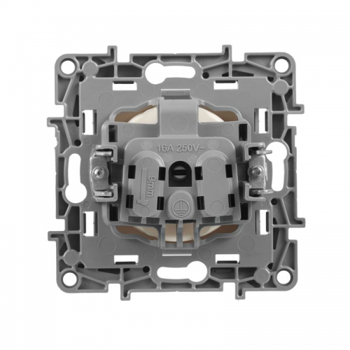 Розетка 1-м СП Etika 16А IP20 250В 2P без заземл. немецк. стандарт винт. клеммы механизм сл. кость Leg 672320 672320