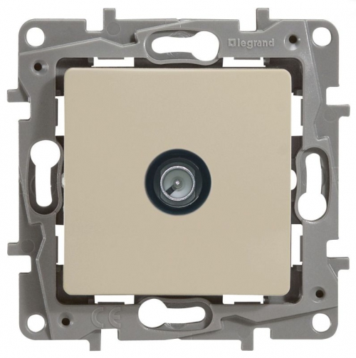 Розетка телевизионная оконечная TV СП Etika 5дБ 5-862МГц механизм сл. кость Leg 672365 672365