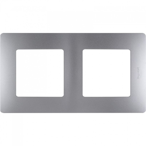 Рамка 2-м Etika алюм. Leg 672552 672552