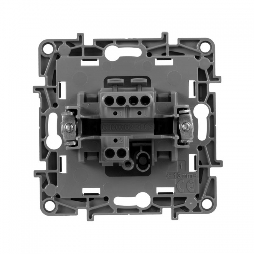 Выключатель 1-кл. СП Etika 10А IP20 250В 10AX авт. зажимы механизм алюм. Leg 672401 672401