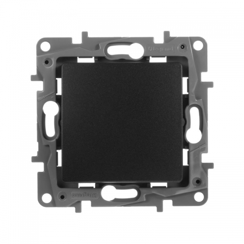 Выключатель 1-кл. СП Etika 10А IP20 250В 10AX авт. зажимы механизм антрацит Leg 672601 672601