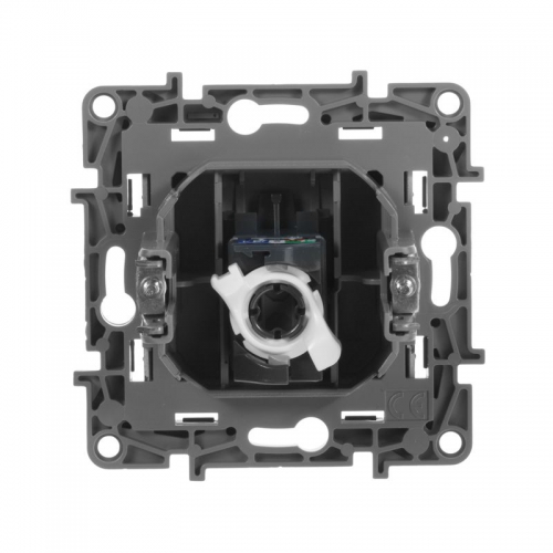 Розетка компьютерная 1-м СП Etika RJ45 кат.5E UTP механизм антрацит Leg 672641 672641