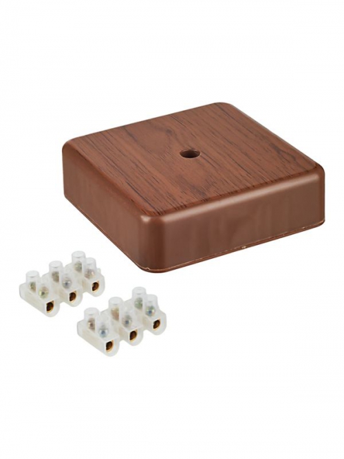 Коробка распаячная ОП 75х75х20 IP20 КМ41212-05 (6 клем. 6кв.мм) дуб ИЭК UKO10-075-075-020-K24 UKO10-075-075-020-K24