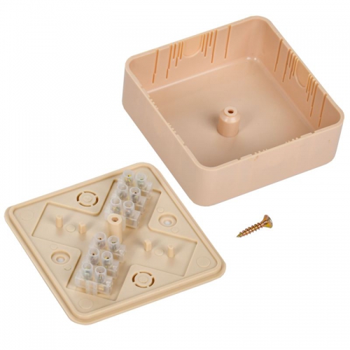 Коробка распаячная ОП 75х75х28 IP20 КМ41216-04 (6 клем. 6кв.мм) сосна ИЭК UKO10-075-075-028-K34 UKO10-075-075-028-K34