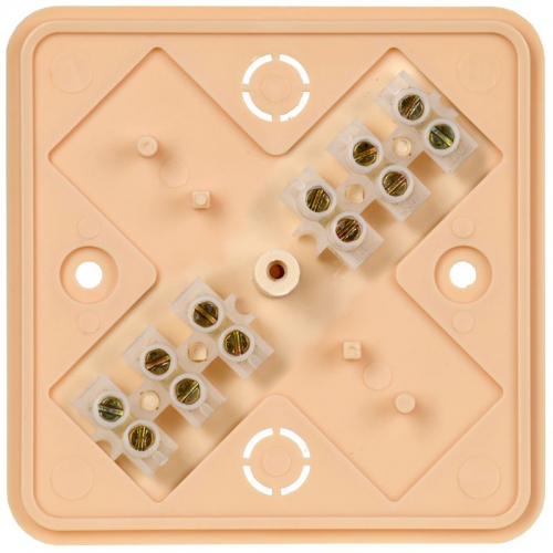 Коробка распаячная ОП 75х75х28 IP20 КМ41216-04 (6 клем. 6кв.мм) сосна ИЭК UKO10-075-075-028-K34 UKO10-075-075-028-K34