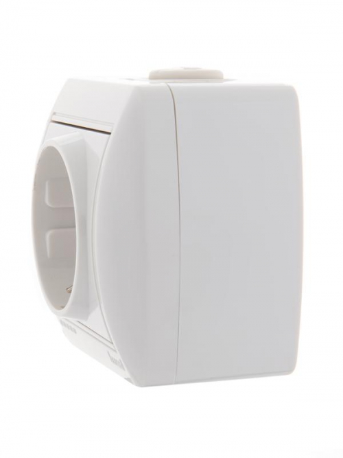 Розетка 1-м ОП Nata 16А IP20 с заземл. керамика бел. LEZARD 710-0200-122 710-0200-122