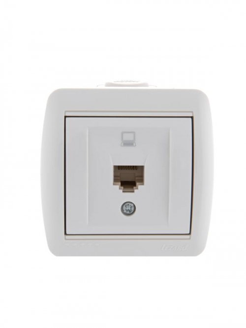 Розетка компьютерная 1-м ОП Nata RJ45 бел. LEZARD 710-0200-139 710-0200-139
