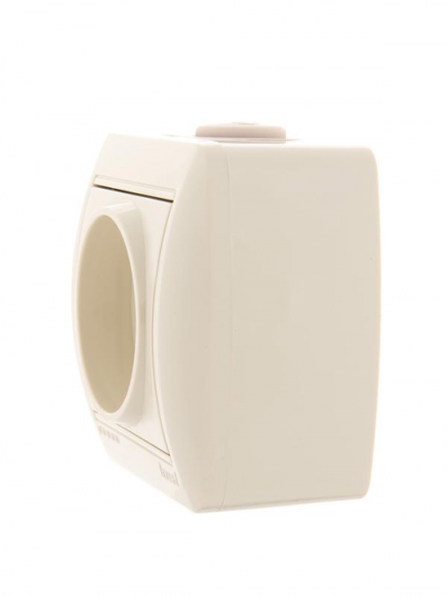 Розетка 1-м ОП Nata 16А IP20 без заземл. керамика крем. LEZARD 710-0300-121 710-0300-121