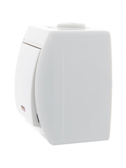 Выключатель 1-кл. ОП Nata 10А IP20 с подсветкой бел. LEZARD 710-0200-111 710-0200-111