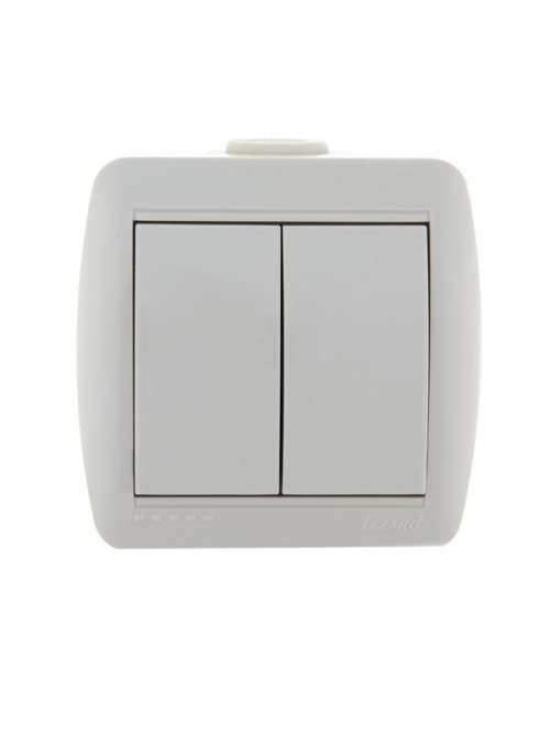 Выключатель 2-кл. ОП Nata 10А IP20 бел. LEZARD 710-0200-101 710-0200-101