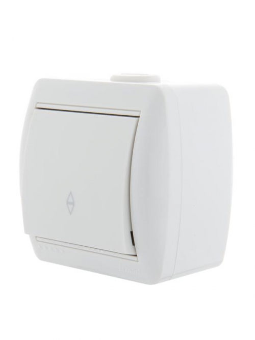 Переключатель проходной 1-кл. ОП Nata 10А IP20 бел. LEZARD 710-0200-105 710-0200-105