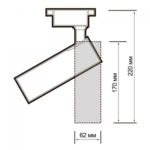 Светильник светодиодный трековый PTR 0620 20Вт 4000К IP40 24град. WH бел. JazzWay 5035812 5035812