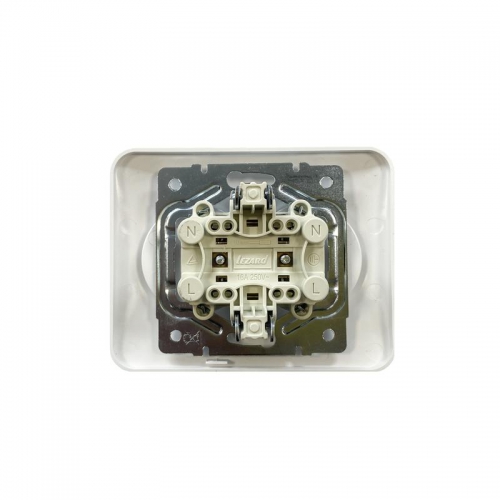 Розетка 2-м Karina Life без заземл. ПБТ бел. LEZARD 708-0200-128B 708-0200-128B