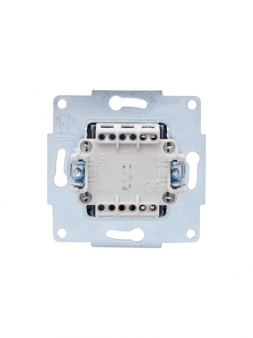 Выключатель 1-кл. СП Vesna с индикацией механизм бел. LEZARD 742-0288-111 742-0288-111