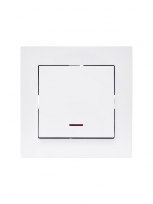 Выключатель 1-кл. СП Vesna с индикацией механизм бел. LEZARD 742-0288-111 742-0288-111