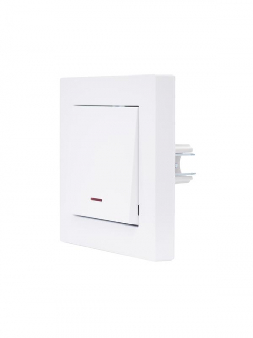 Выключатель 1-кл. СП Vesna с индикацией механизм бел. LEZARD 742-0288-111 742-0288-111