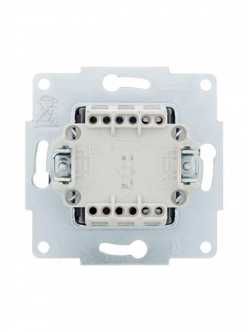 Выключатель 1-кл. СП Vesna с индикацией механизм черн. бархат LEZARD 742-4288-111 742-4288-111