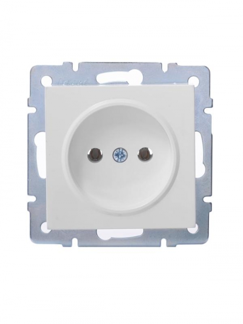 Розетка 1-м СП Vesna без заземл. ПБТ механизм бел. LEZARD 742-0288-121B 742-0288-121B
