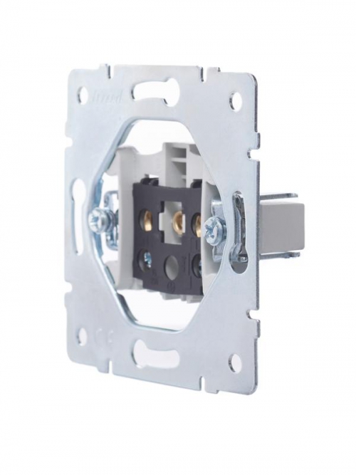 Розетка 1-м СП Vesna без заземл. ПБТ механизм бел. LEZARD 742-0288-121B 742-0288-121B