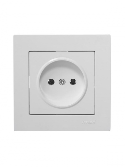Розетка 1-м СП Vesna без заземл. ПБТ механизм бел. LEZARD 742-0288-121B 742-0288-121B