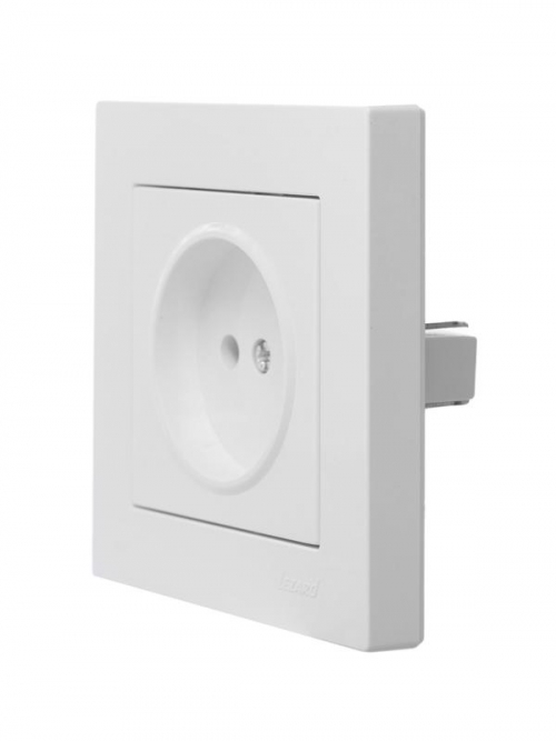Розетка 1-м СП Vesna без заземл. ПБТ механизм бел. LEZARD 742-0288-121B 742-0288-121B