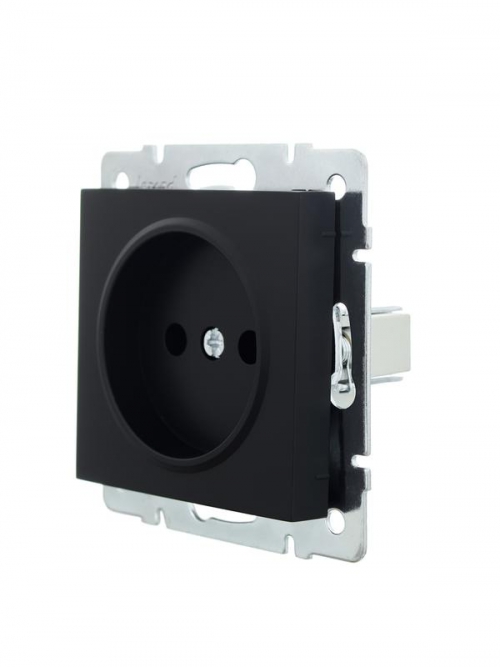 Розетка 1-м СП Vesna без заземл. ПБТ механизм черн. бархат LEZARD 742-4288-121B 742-4288-121B