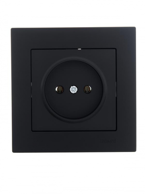 Розетка 1-м СП Vesna без заземл. ПБТ механизм черн. бархат LEZARD 742-4288-121B 742-4288-121B