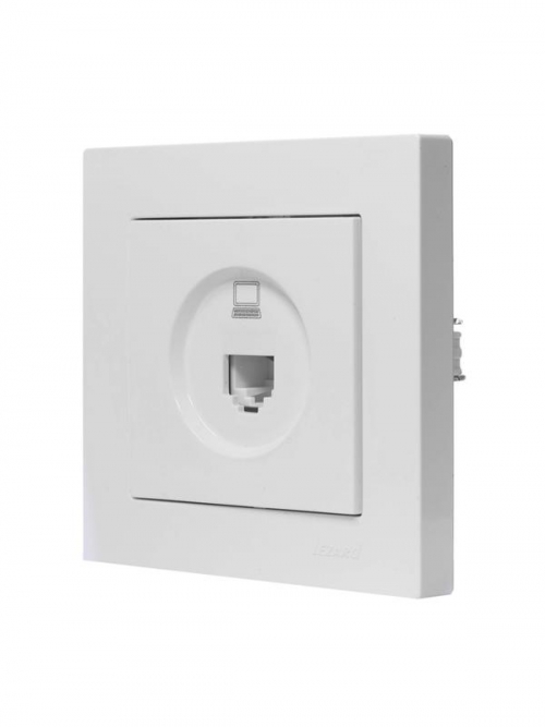 Розетка компьютерная 1-м СП Vesna механизм бел. LEZARD 742-0288-139 742-0288-139