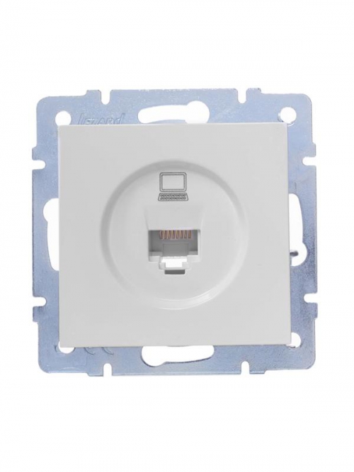 Розетка компьютерная 1-м СП Vesna механизм бел. LEZARD 742-0288-139 742-0288-139