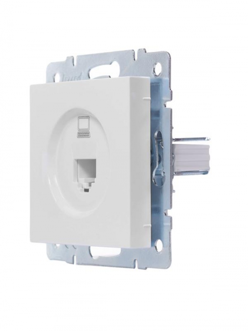 Розетка компьютерная 1-м СП Vesna механизм бел. LEZARD 742-0288-139 742-0288-139
