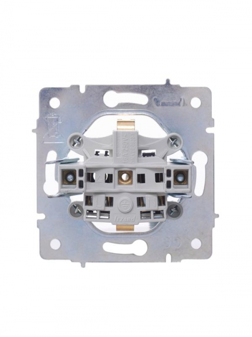 Розетка 1-м СП Vesna с заземл. ПБТ механизм бел. LEZARD 742-0288-122B 742-0288-122B