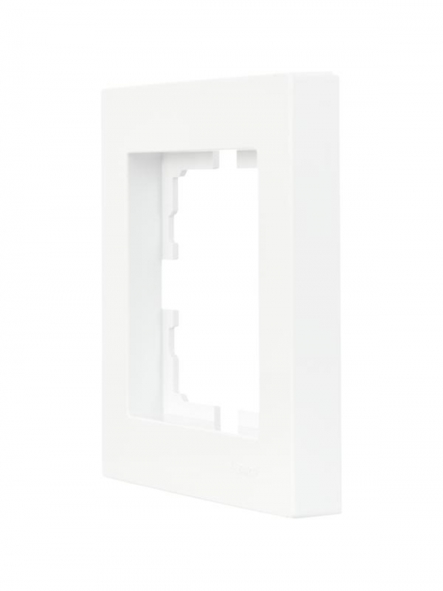 Рамка 1-местн. горизонт. VESNA бел. (20шт/240шт) LEZARD 742-0200-146 742-0200-146