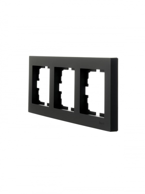 Рамка 3-местн. горизонт. VESNA черн. бархат LEZARD 742-4200-148 742-4200-148
