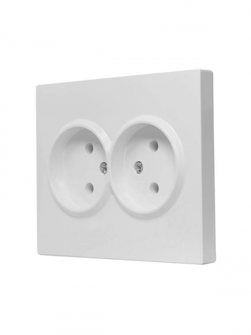 Розетка 2-м СП VESNA без заземл. ПБТ бел. LEZARD 742-0200-128B 742-0200-128B