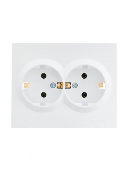 Розетка 2-м СП VESNA с заземл. ПБТ бел. LEZARD 742-0200-127B 742-0200-127B