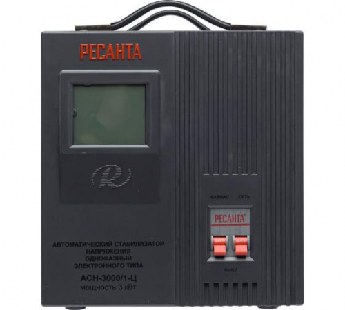 Стабилизатор напряжения АСН-3000/1-Ц 1ф 3кВт IP20 релейный Ресанта 63/6/5 63/6/5
