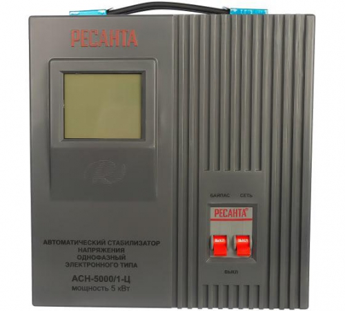 Стабилизатор напряжения АСН-5000/1-Ц 1ф 5кВт IP20 релейный Ресанта 63/6/6 63/6/6