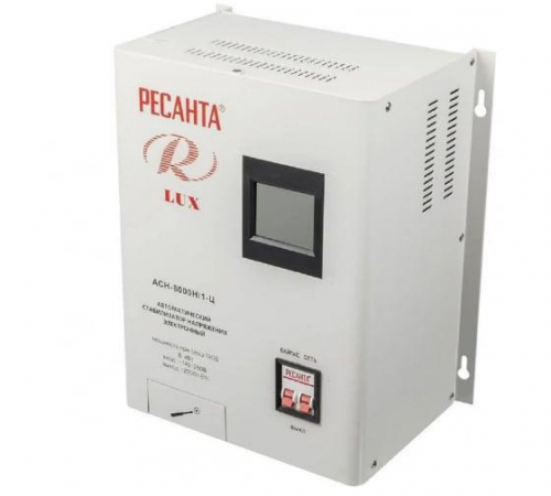 Стабилизатор напряжения АСН-8000Н/1-Ц 1ф 8кВт IP20 релейный Ресанта 63/6/17 63/6/17