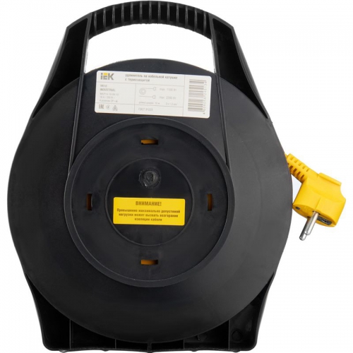Удлинитель на катушке 4х10м с заземл. 10А IP20 Industrial УК10 3х1 термозащита IEK WKP14-10-04-10 WKP14-10-04-10