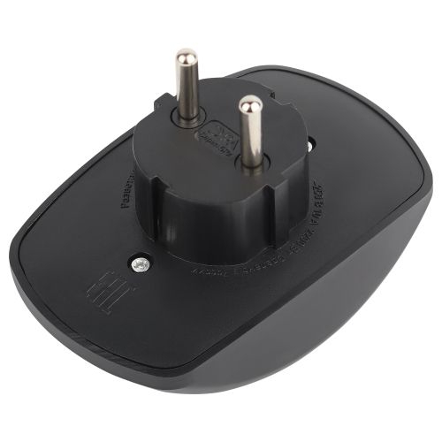 Разветвитель электрический SPx-2-B на 2 розетки без заземл. 10А черн. Эра Б0059720 Б0059720