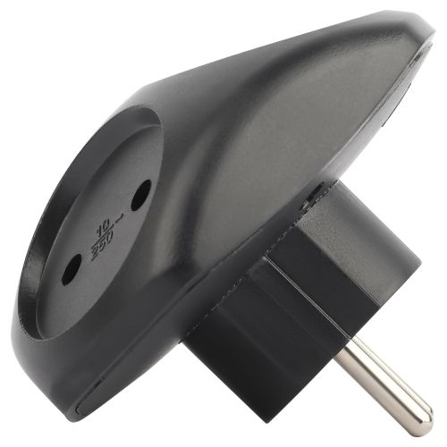 Разветвитель электрический SPx-3-B на 3 розетки без заземл. 10А черн. Эра Б0059721 Б0059721