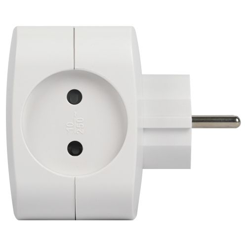 Разветвитель электрический SP-4-USB-W на 4 розетки 220В+ 2xUSB 2400мА без заземл 10А бел. Эра Б0049532 Б0049532