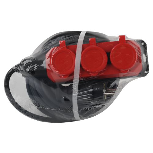 Удлинитель силовой UK-3e-3x1.5-10m-IP44(KG) с заземлением 3 розетки каучук 10м КГ 3х1.5кв.мм IP44 Эра Б0057580 Б0057580