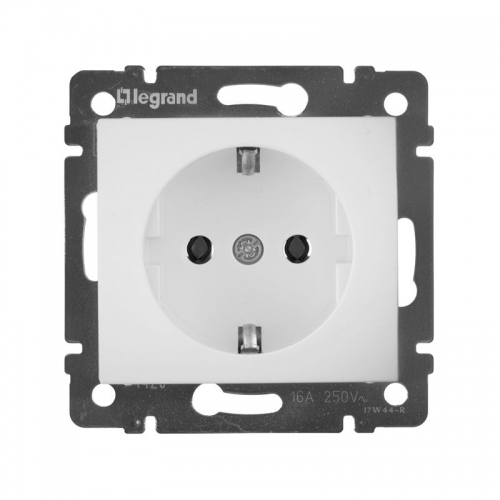 Механизм розетки 1-м СП Valena с заземл. бел. Leg 774420 774420