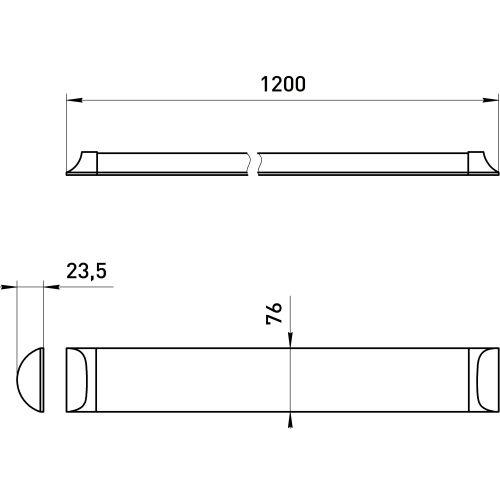 Светильник светодиодный SPO-5-40-4K-M (F) 36Вт 4000К IP20 2400лм 1200х75х25 матов. сталь/бел. Эра Б0032478 Б0032478