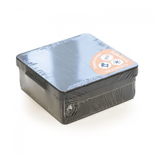 Коробка распределительная ОП 100х100х40 для прямого монтажа двухкомпонентная безгалогенная (HF) 12 вводов IP66 черн. Промрукав 60-0303-9005 60-0303-9005