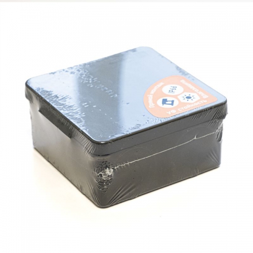 Коробка распределительная ОП 100х100х50мм двухкомпонентная безгалоген. (HF) для прямого монтажа черн. Промрукав 60-0300-9005 60-0300-9005