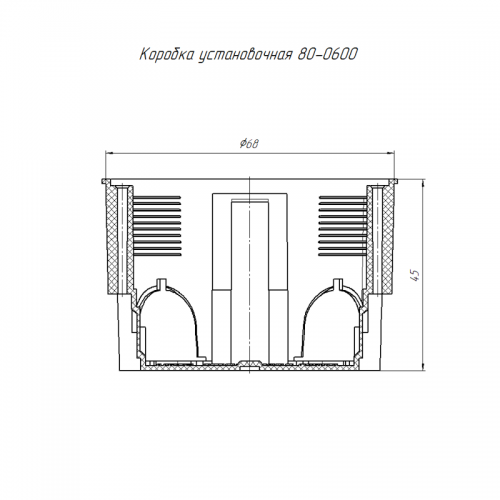 Коробка установочная СП ГСК 80-0600 безгалогенная (HF) 68х45 Промрукав 80-0600 80-0600